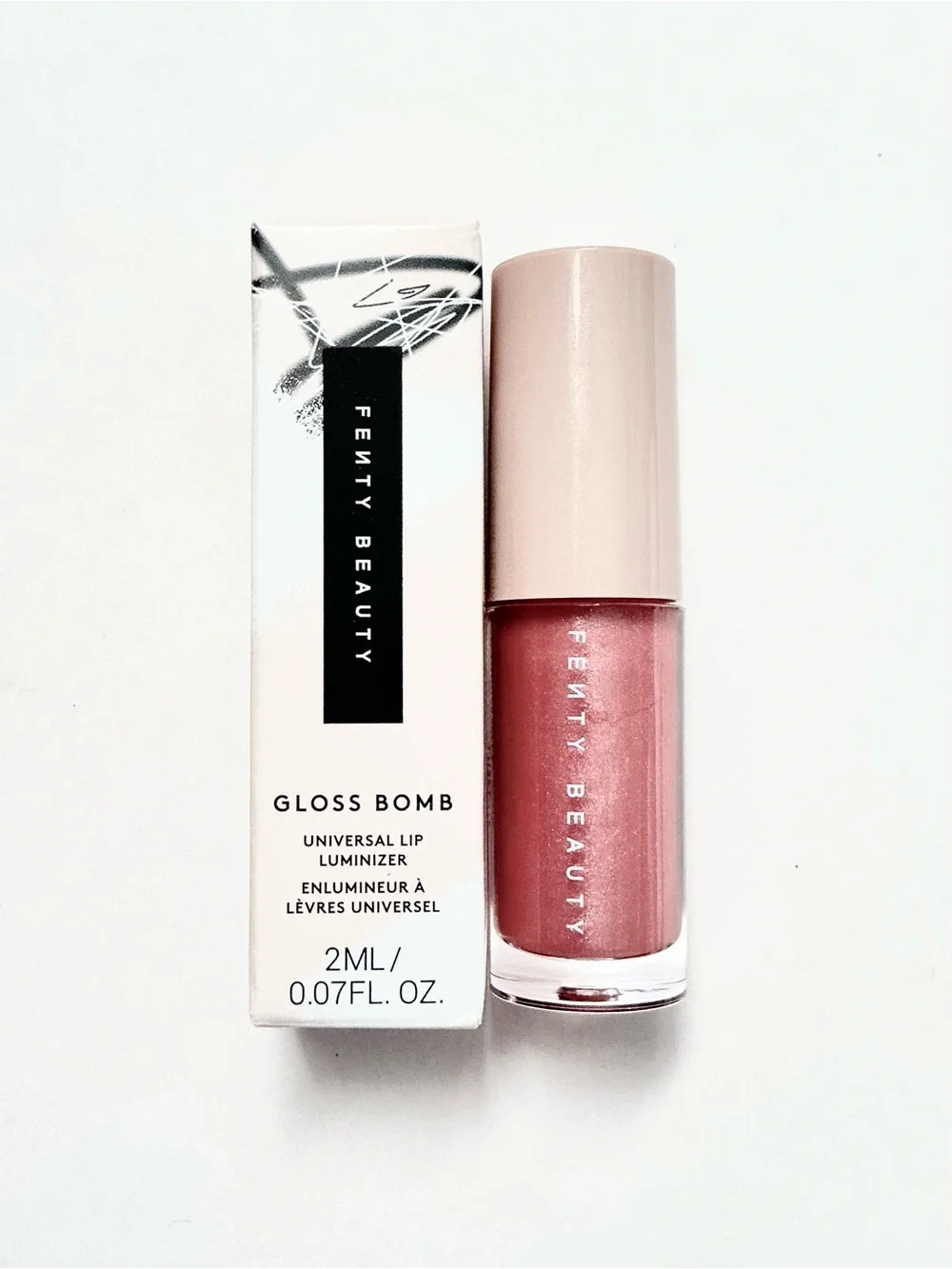 Fenty Beauty Gloss Bomb Universal Lip Luminizer • Fu$$y • Shimmering Pink • Mini